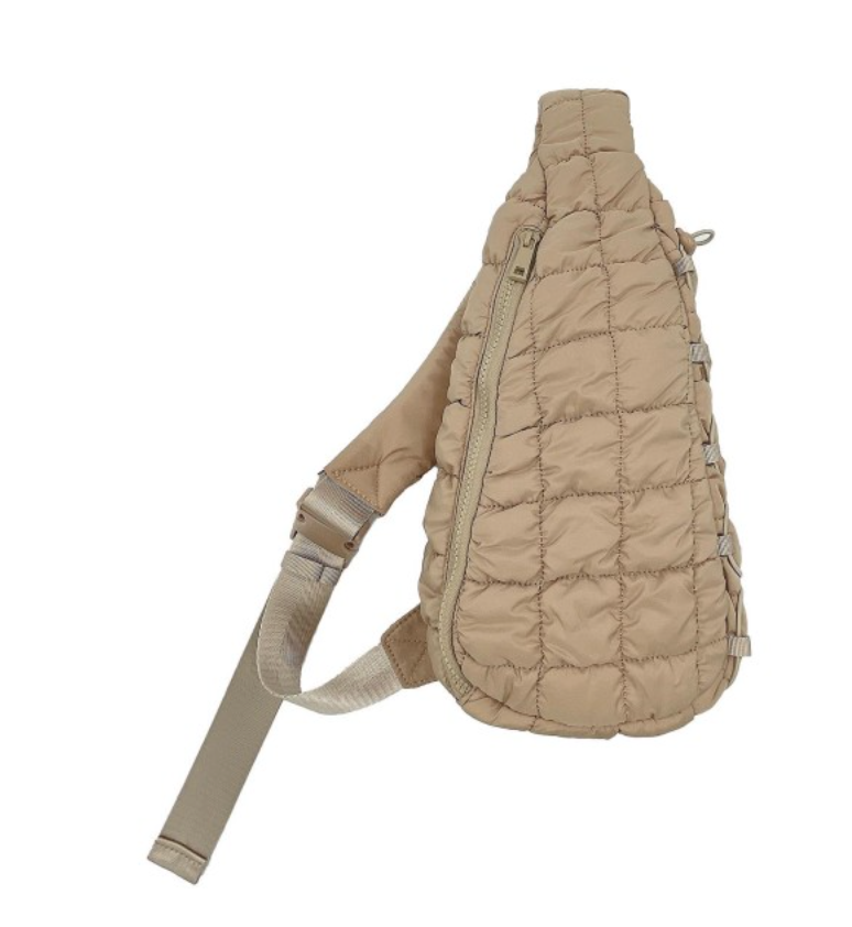 Quilted Puffer Sling Bag