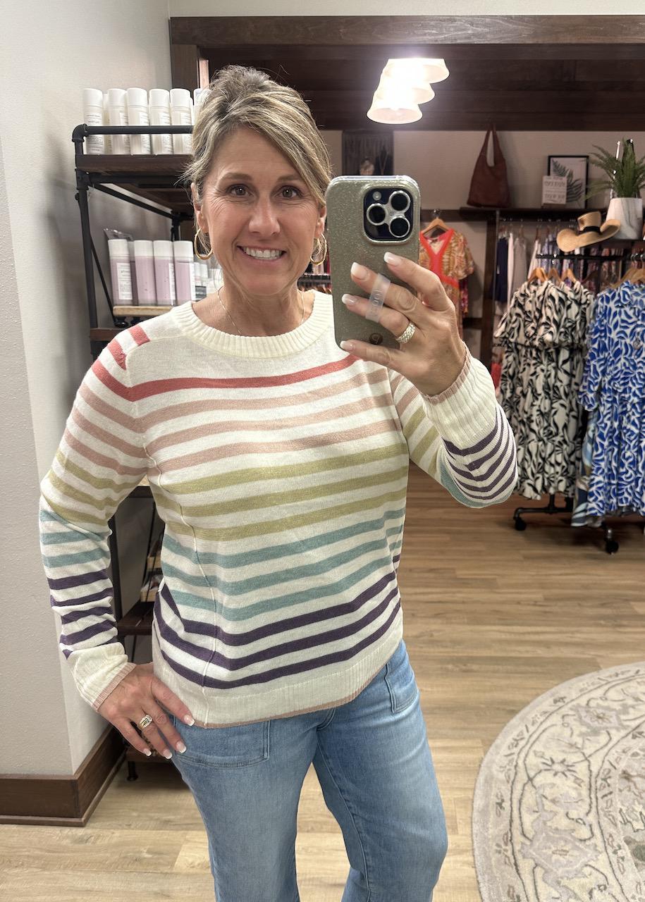 Taupe Multi Stripe sweater