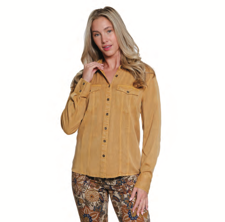 Tru Luxe Gold button Up