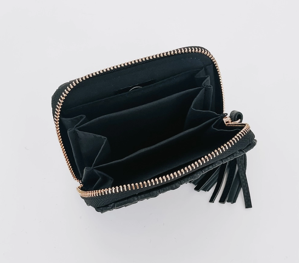 Wynona Woven Wallet-Black