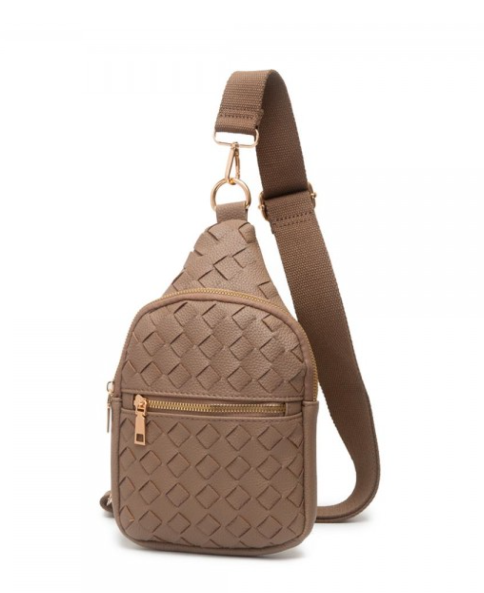 Basket Weave Sling Bag