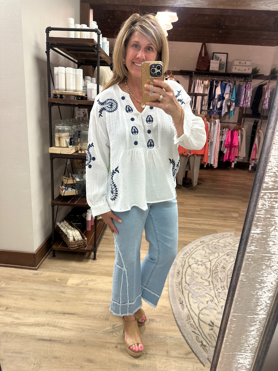 Slimsation Crop pant w/Fringe Trim