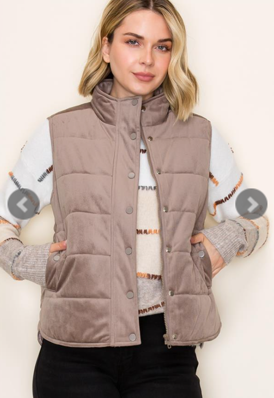 Mini Cord Puffer Vest