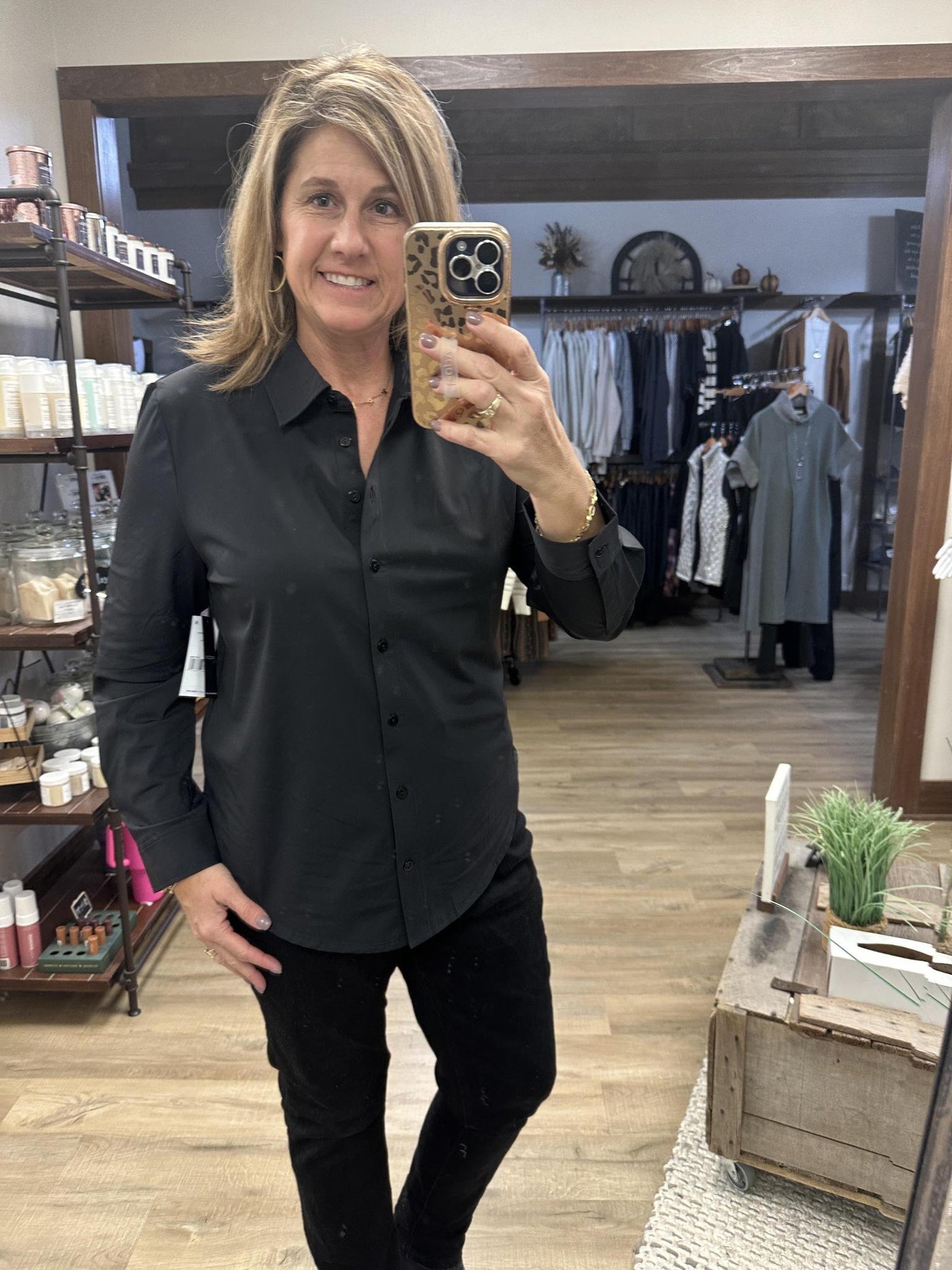 Liverpool Black Collared blouse