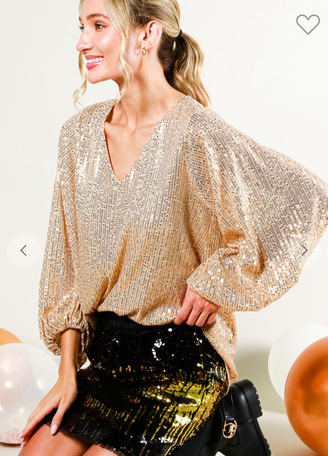 Gold Sequin Top