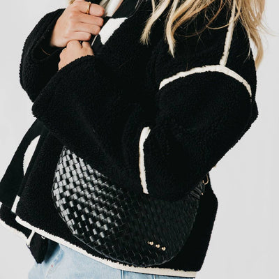Westlyn Woven Bum Bag Checkered Black