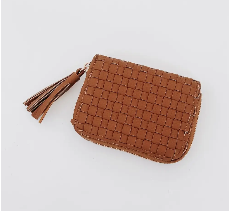 Wynona Woven Wallet-Brwn