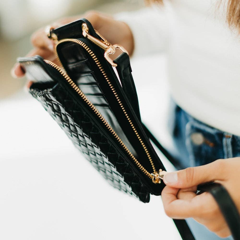 Woven Double Duty Phone Bag Woven Gray