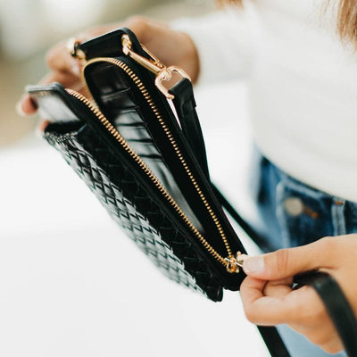 Woven Double Duty Phone Bag Woven Gray