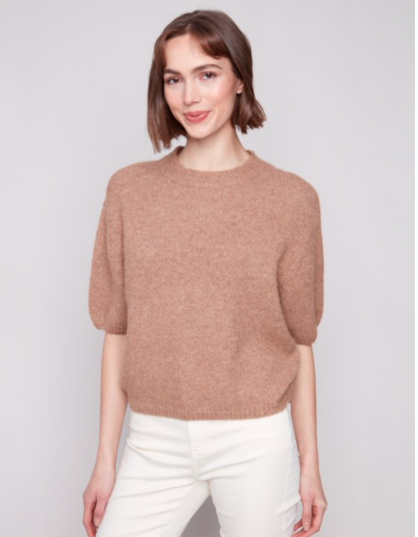 Charlie B Elbow Balloon Sleeve Sweater