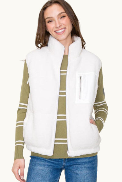 Ivory Sherpa Vest