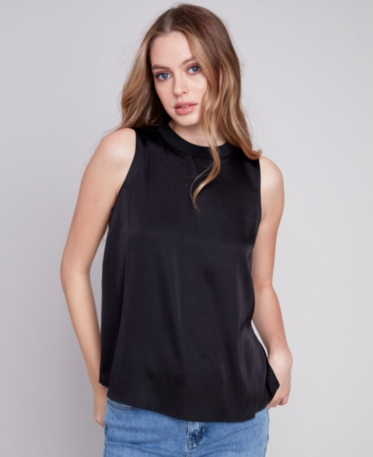 Charlie B Satin Sleeveless top