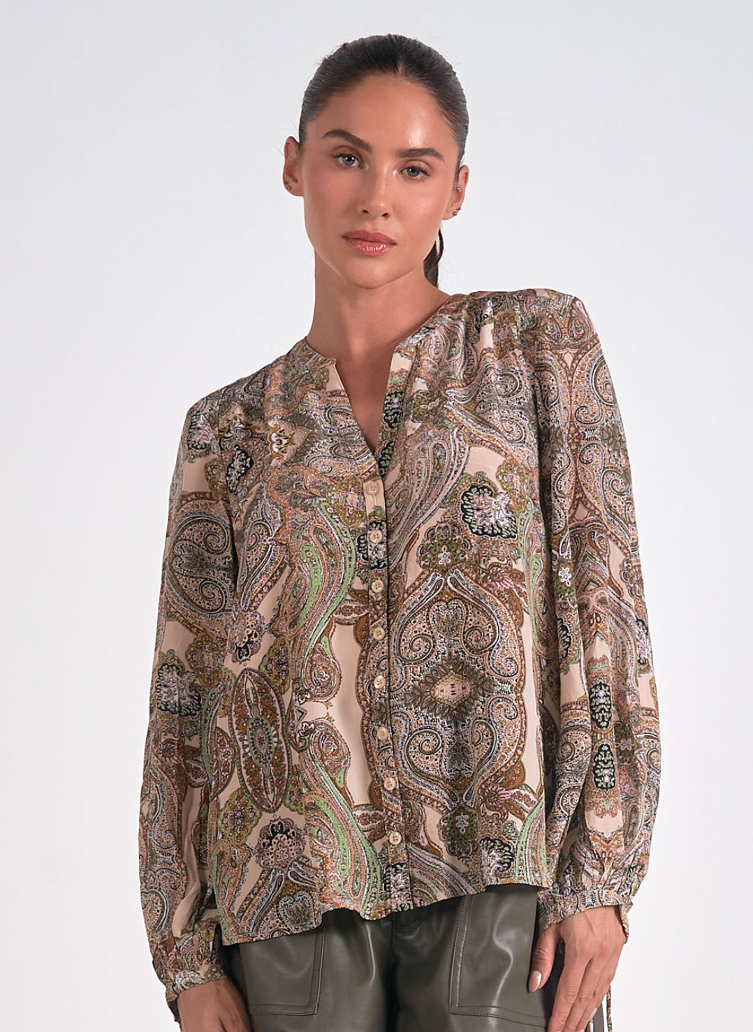 Elan Paisley Blouse