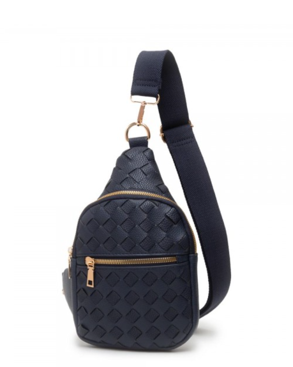 Basket Weave Sling Bag