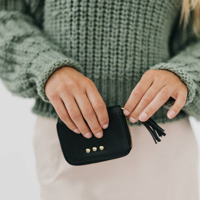 Ava Accordion Zip Around Wallet Wholesale: Brown