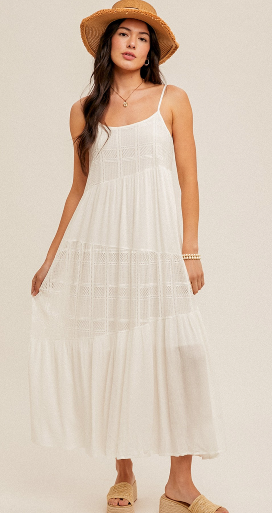 Lace Contrast Maxi Dress – Azalea Lane Boutique