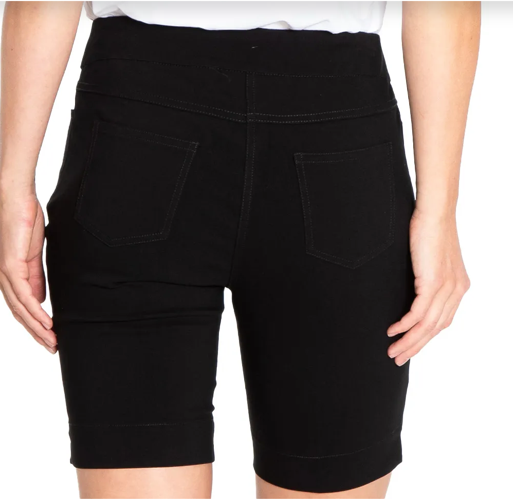 Slimsation Black Pull On Short