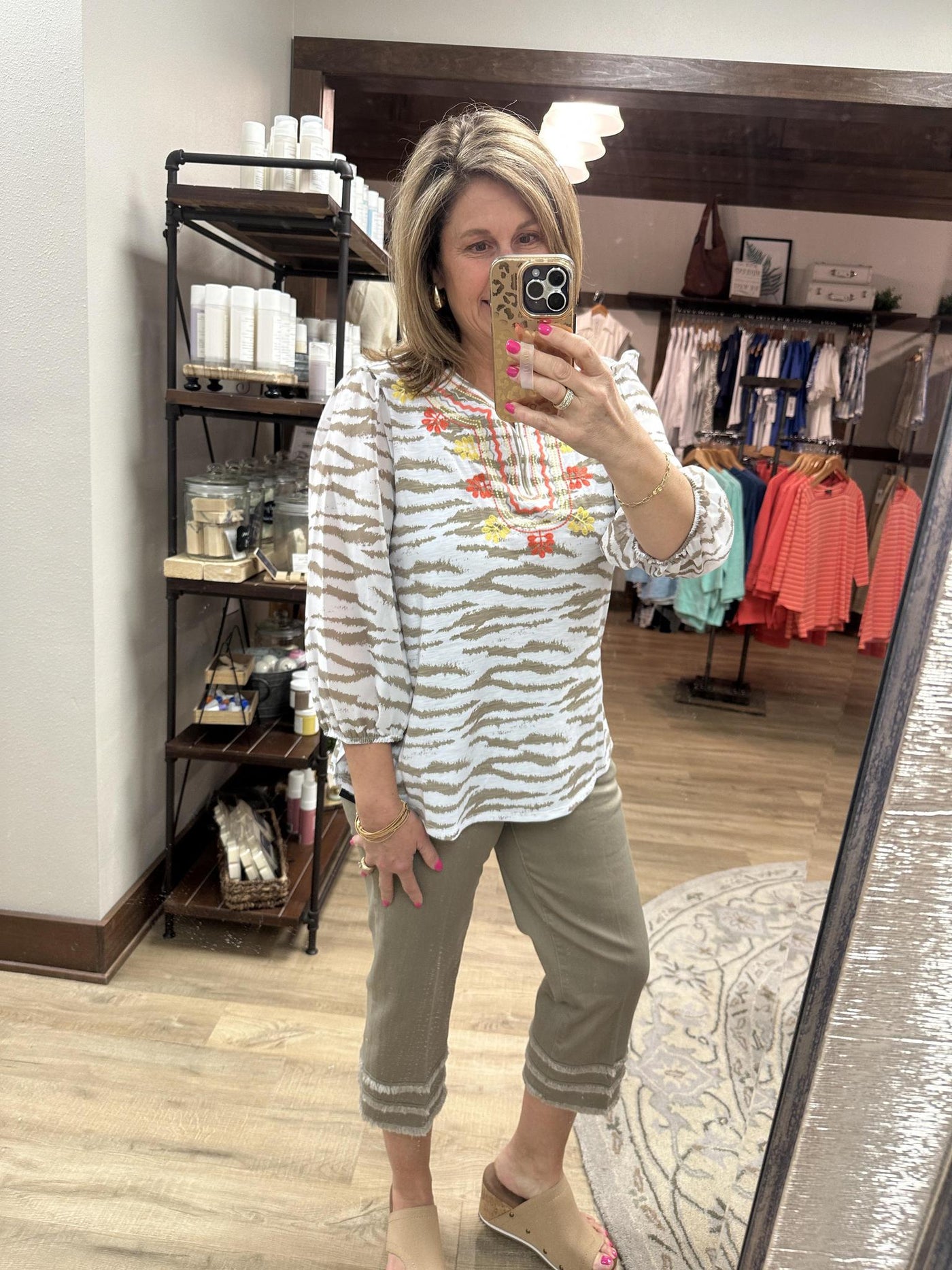 Slimsation Triple Fringe Hem Capri