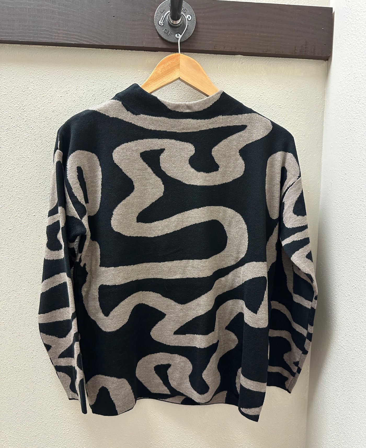 Black and Tan Swirl Sweater