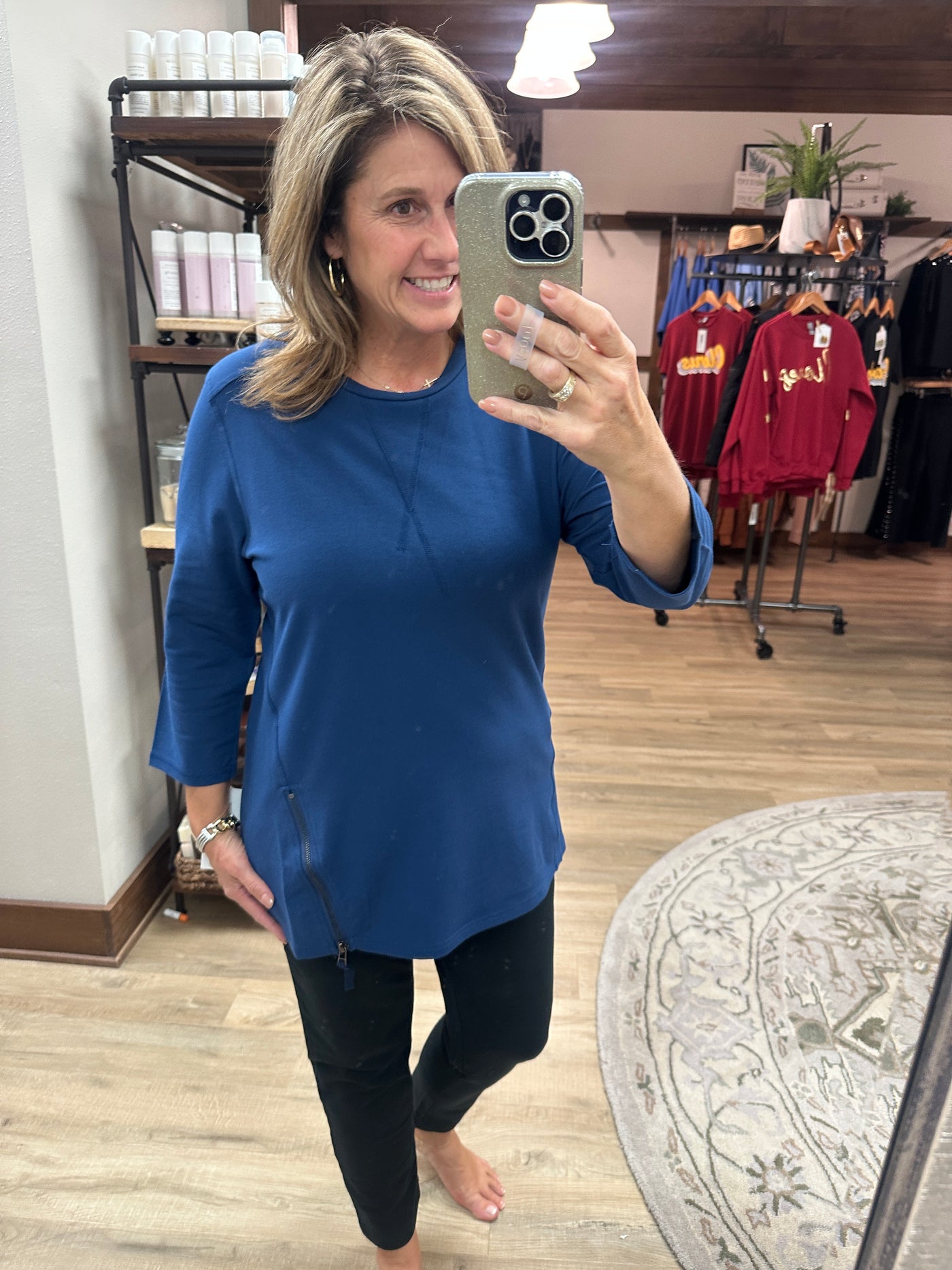 Lulu B Scoop Neck Long Sleeve w/ Zipper