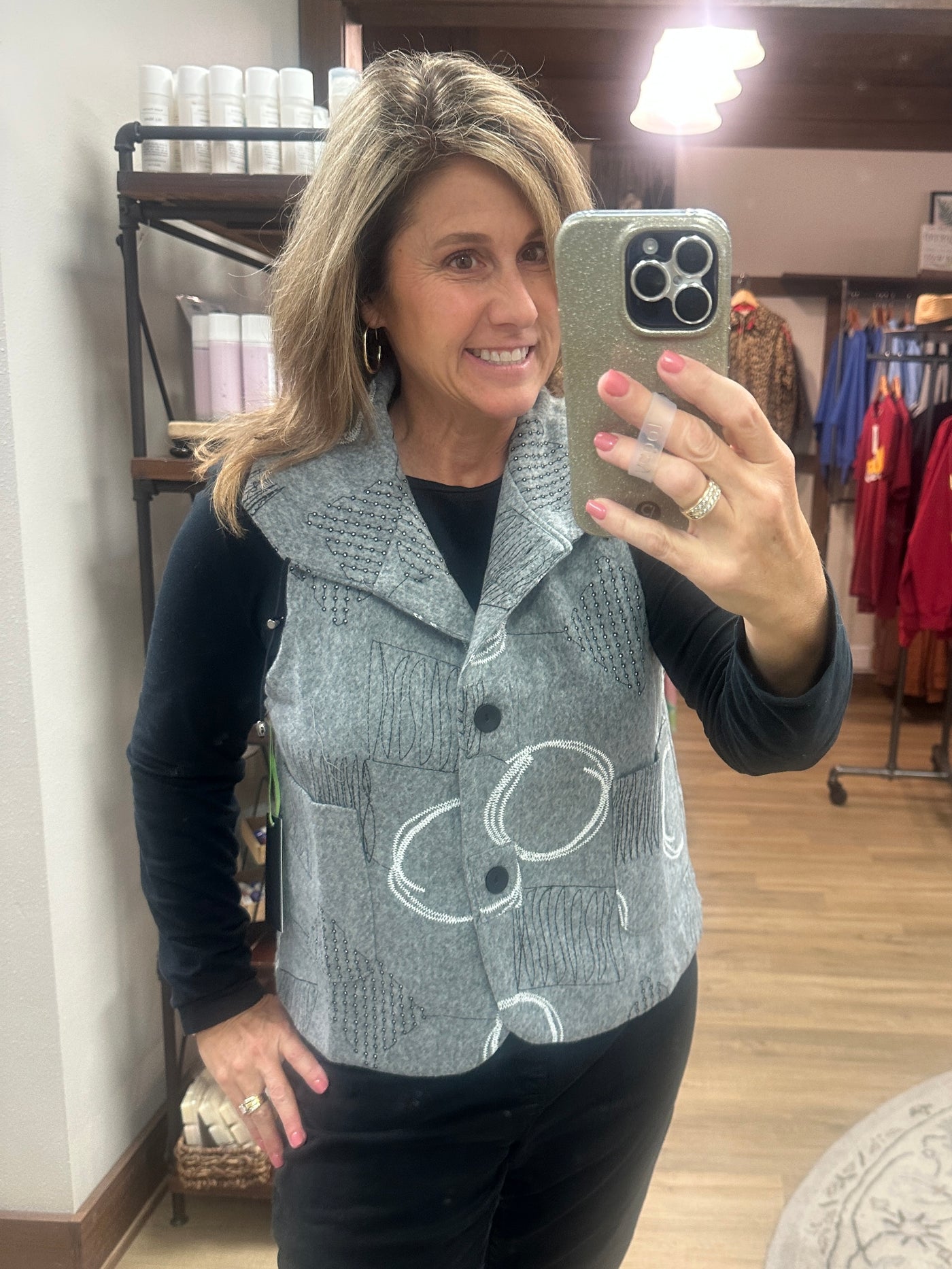 Trisha Tyler Gray Vest