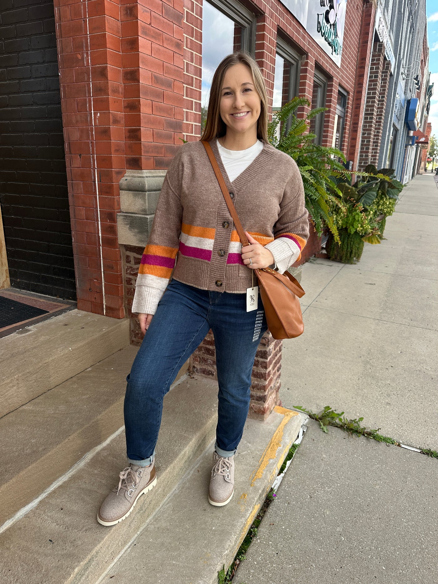 Tribal CARDIGAN W/POCKET-Mocha