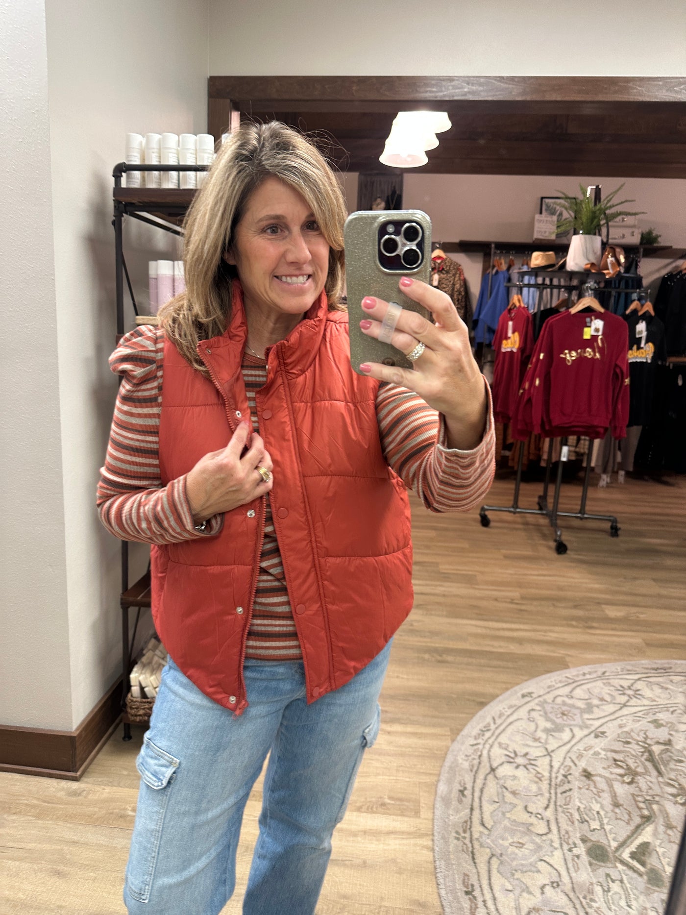 Rust/Mocha Ribbed LS Top
