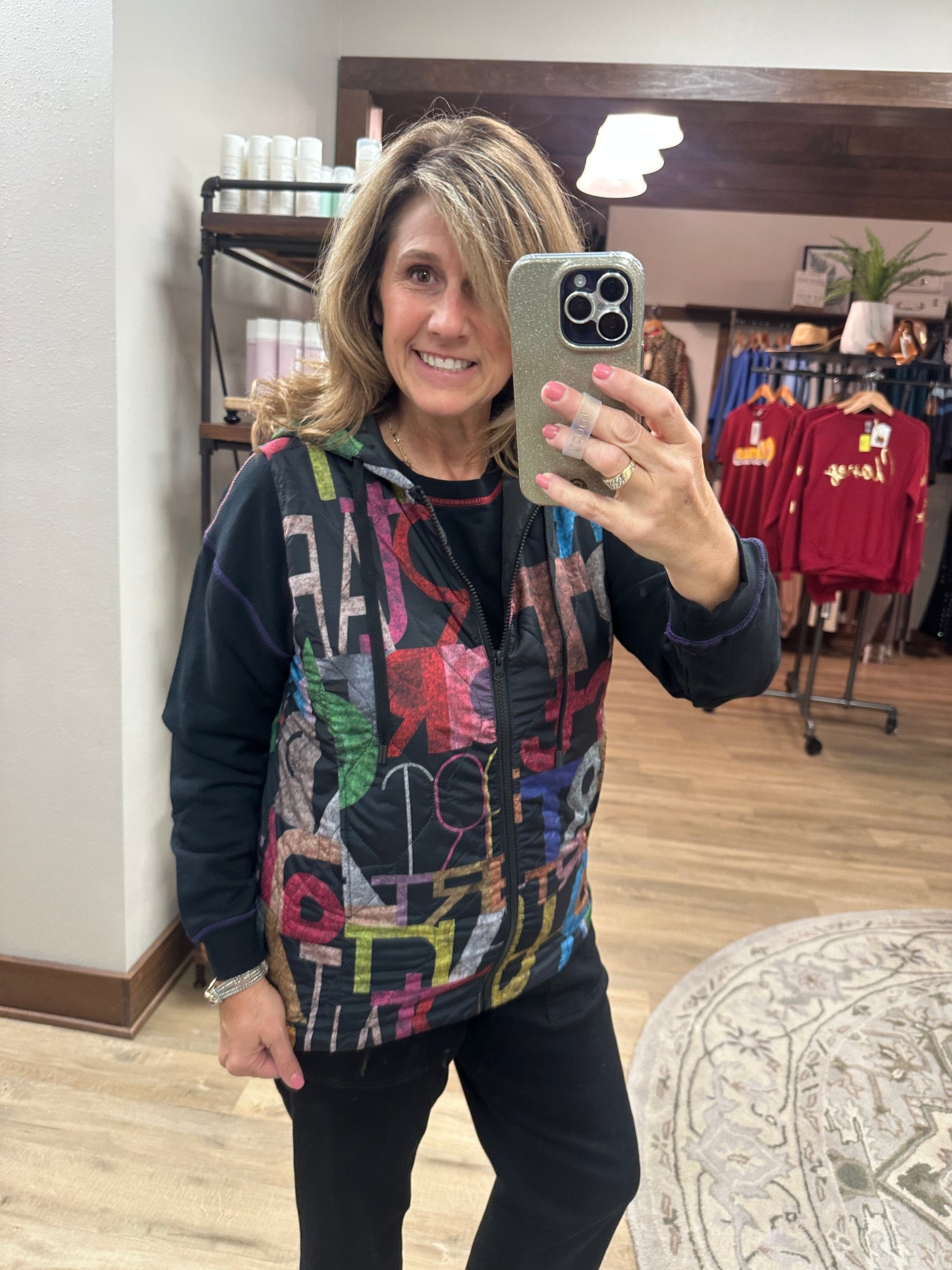 Multi color/print Quilt Vest