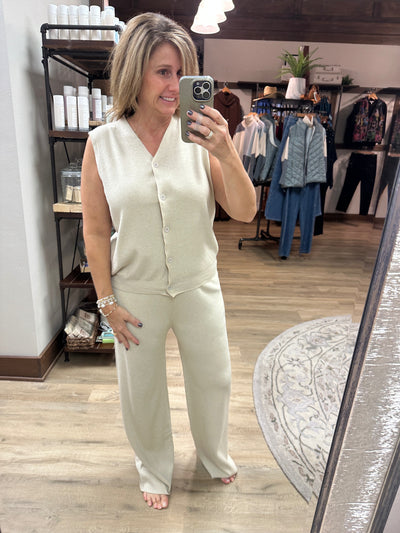Beige Button up Vest