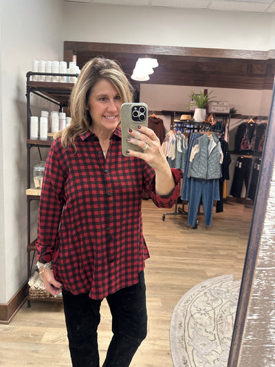 Multiples Buffalo Plaid Button up