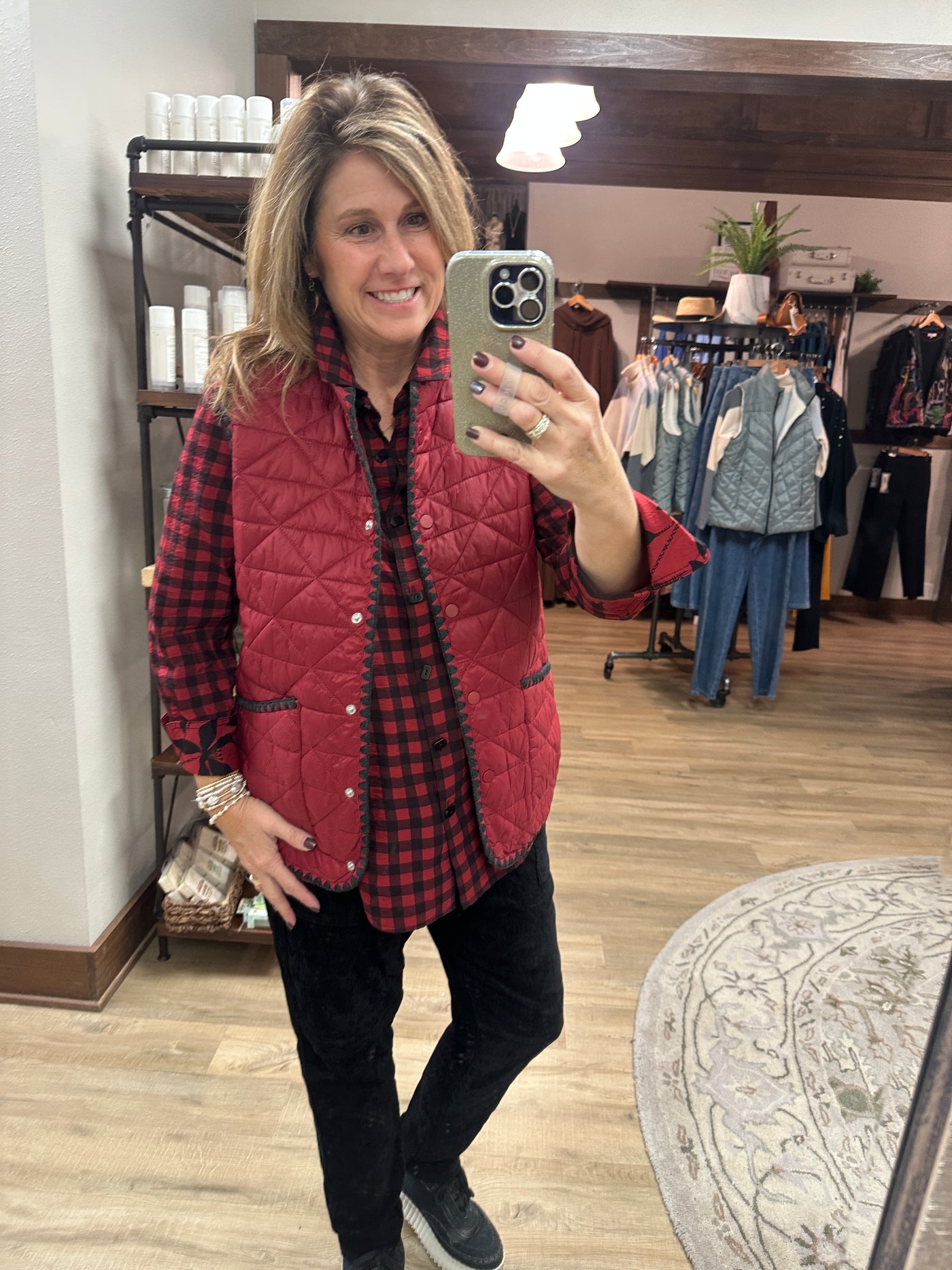 Multiples Buffalo Plaid Button up