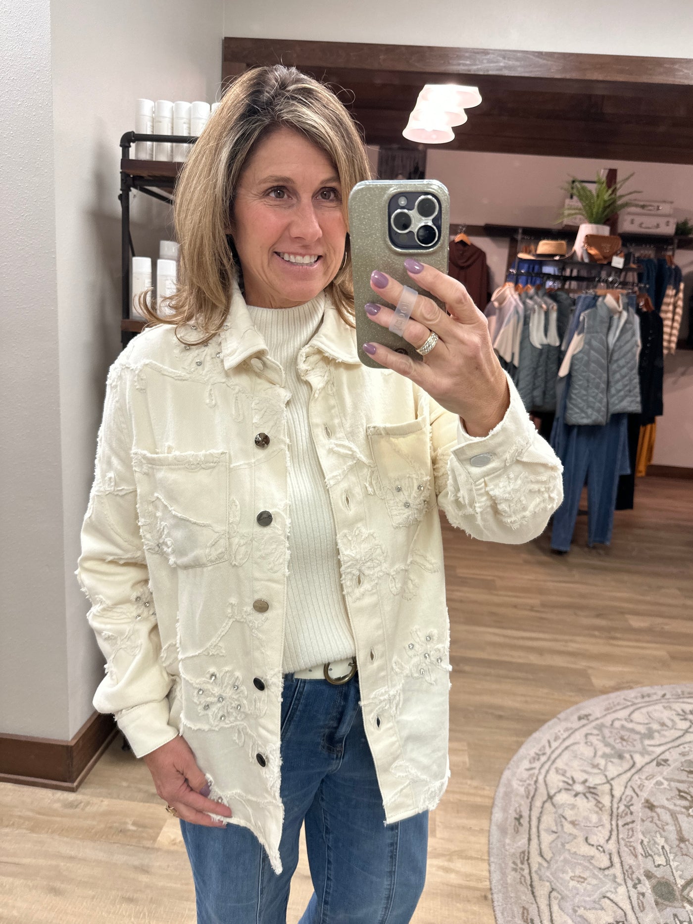 Tribal SHACKET W/FANCY APPLIQUE