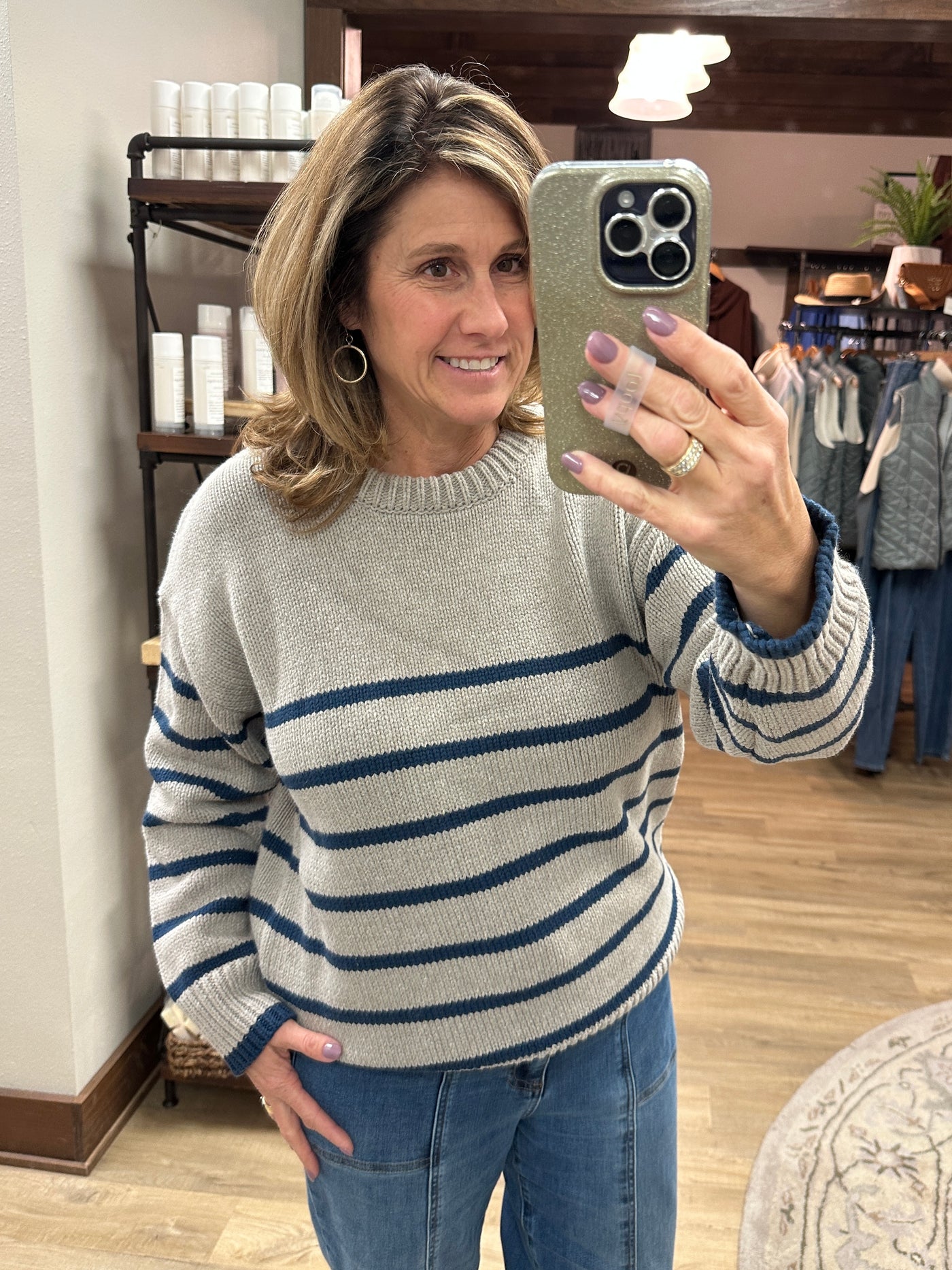 Z Supply Stripe Boyfriend Sweater