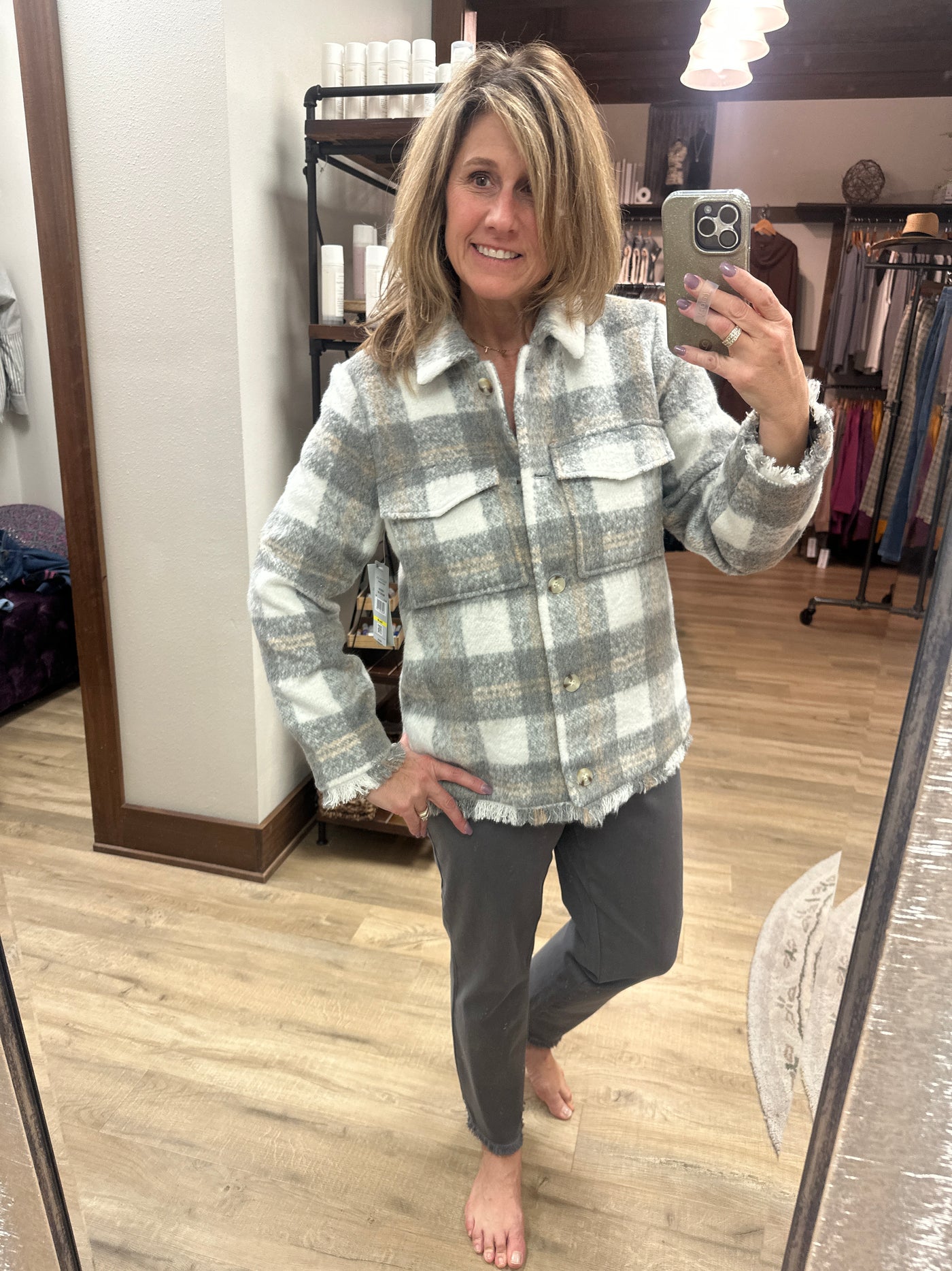 Slimsation Gray ankle jean