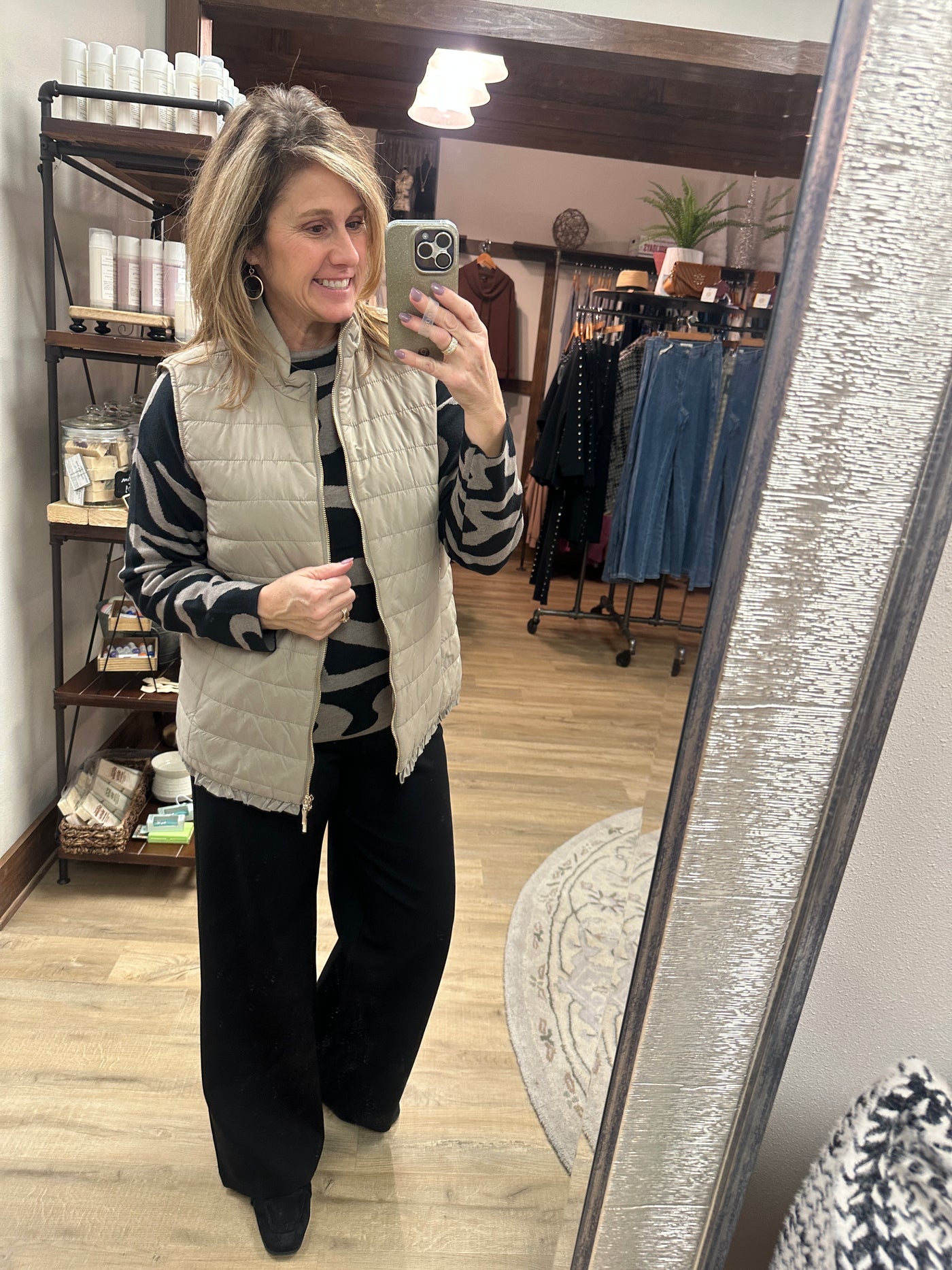 Multiples Stone Ruffle Vest