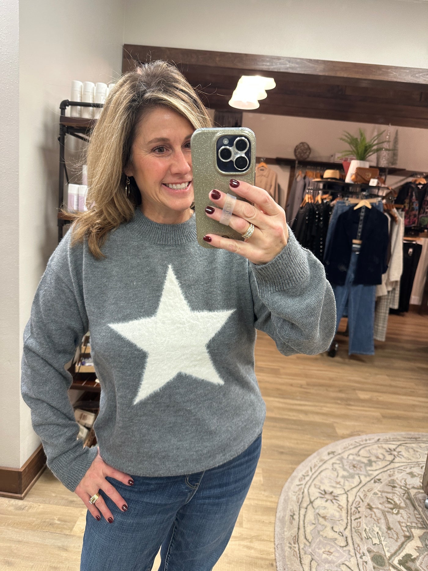 Gray Star Sweater