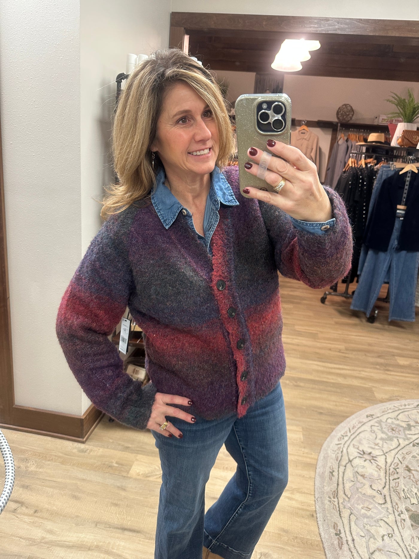 Liverpool Berry Tone Cardigan