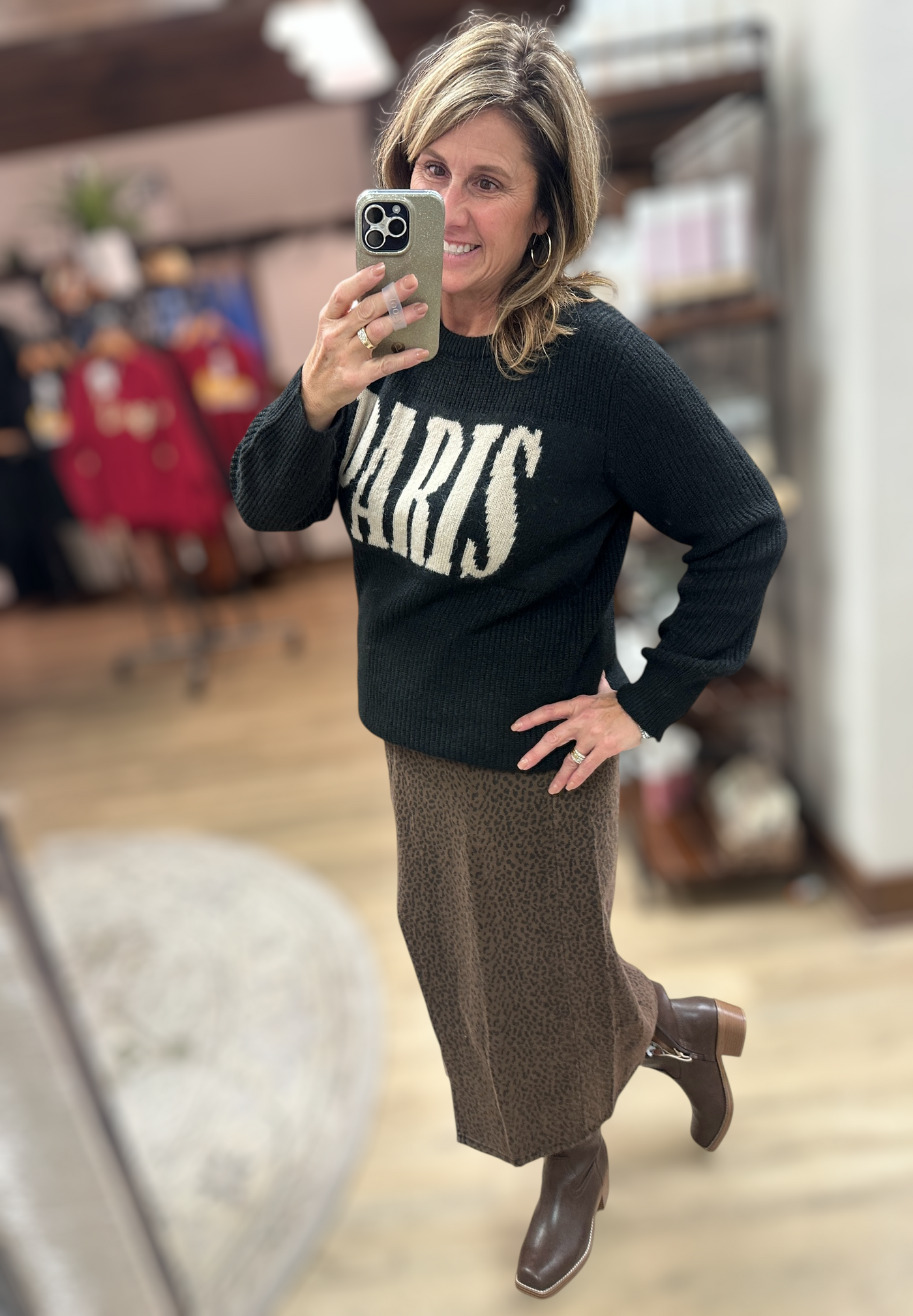 Leopard Midi Skirt