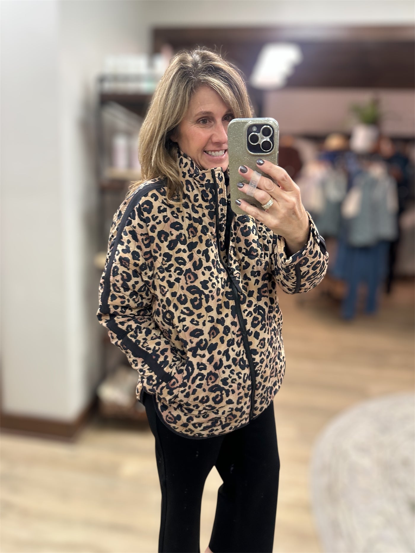 Tribal Lightweight Drop Shoulder Quilted Puffer