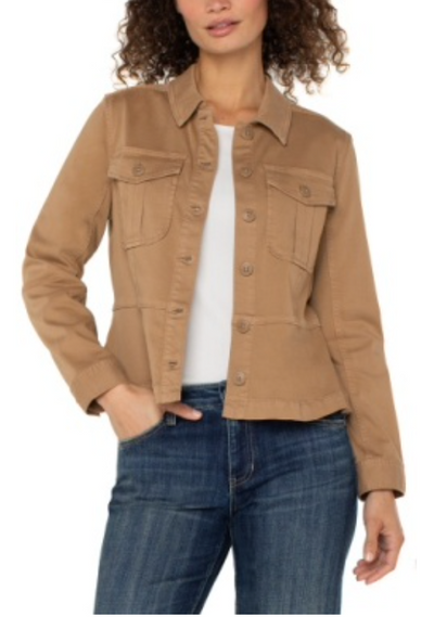 Liverpool peplum Trucker JAcket