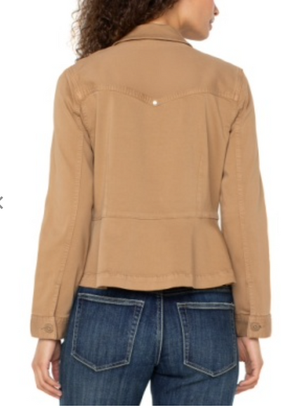 Liverpool peplum Trucker JAcket