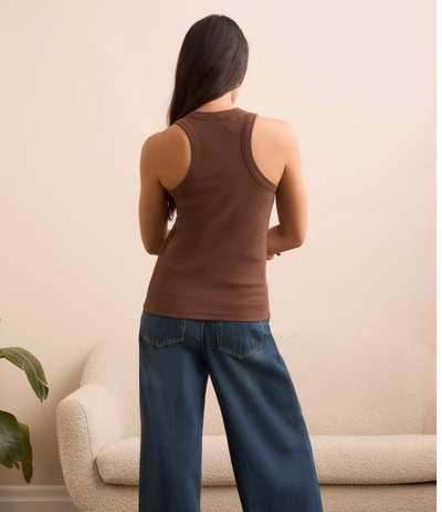 Tribal Brown Racer Back tank