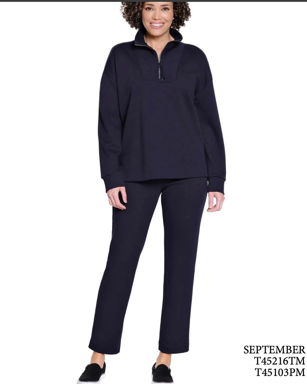 Tru Luxe Navy Knit Pant