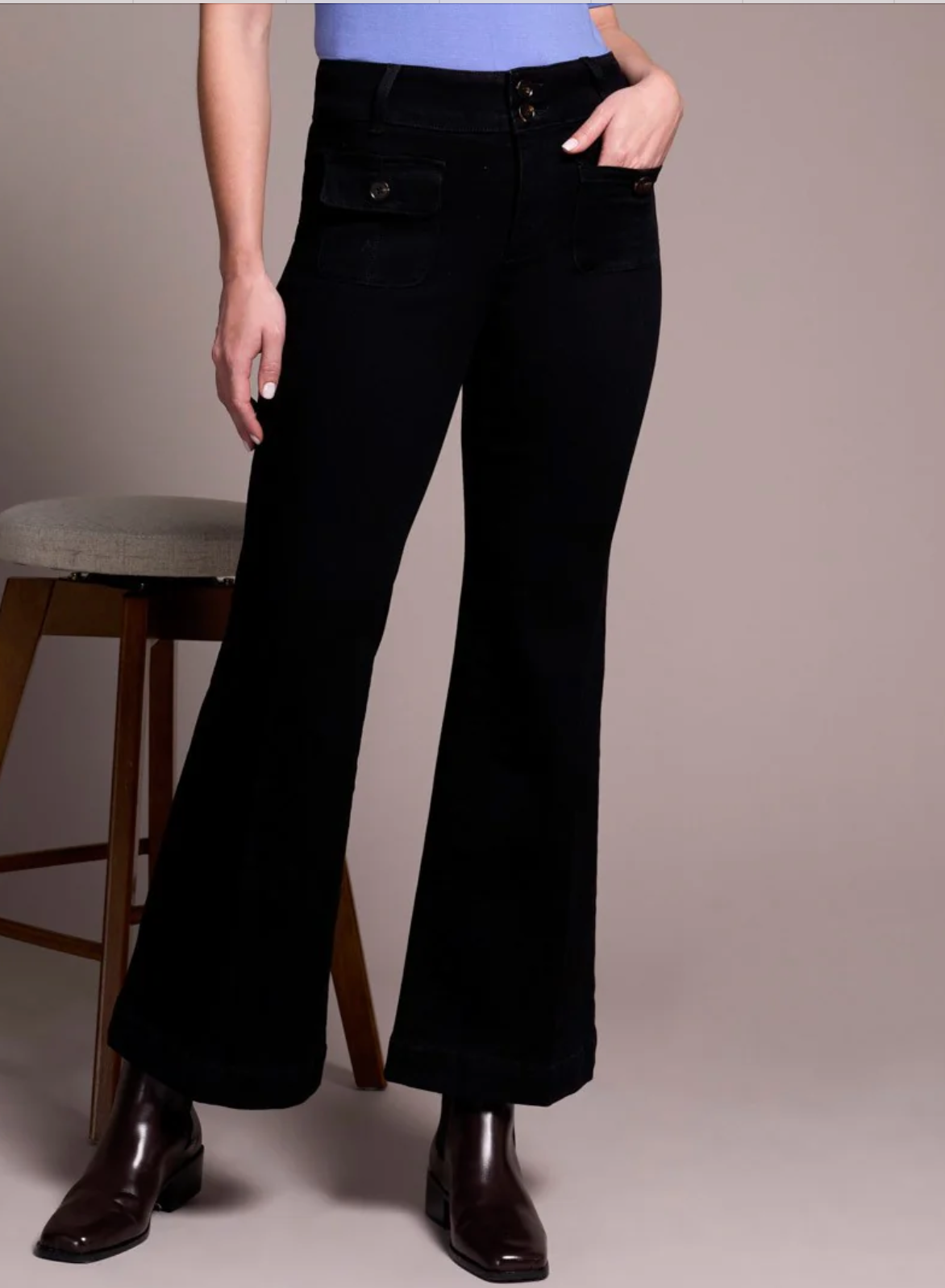 Tribal BROOKE COMFORT STRETCH HIGH RISE PALAZZO TROUSERS