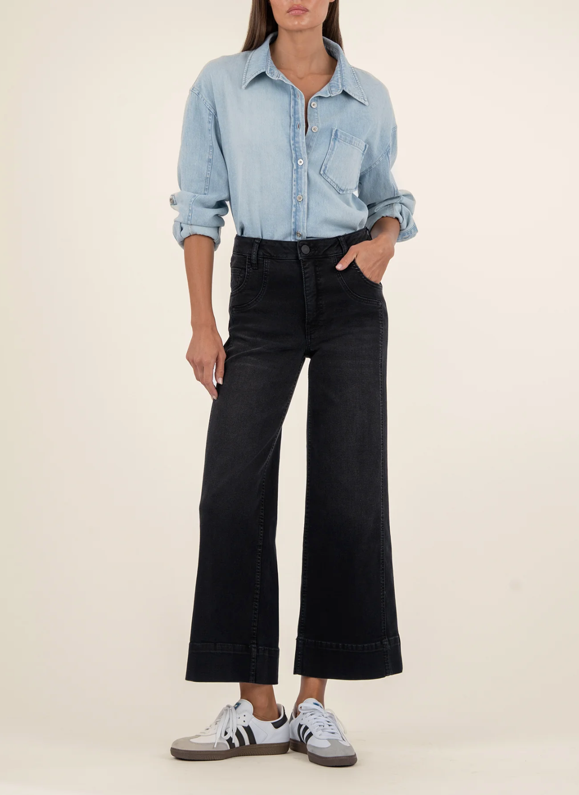 Meg High Rise Wide Leg-black