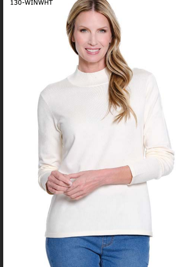 Multiples Cream Cowl Neck