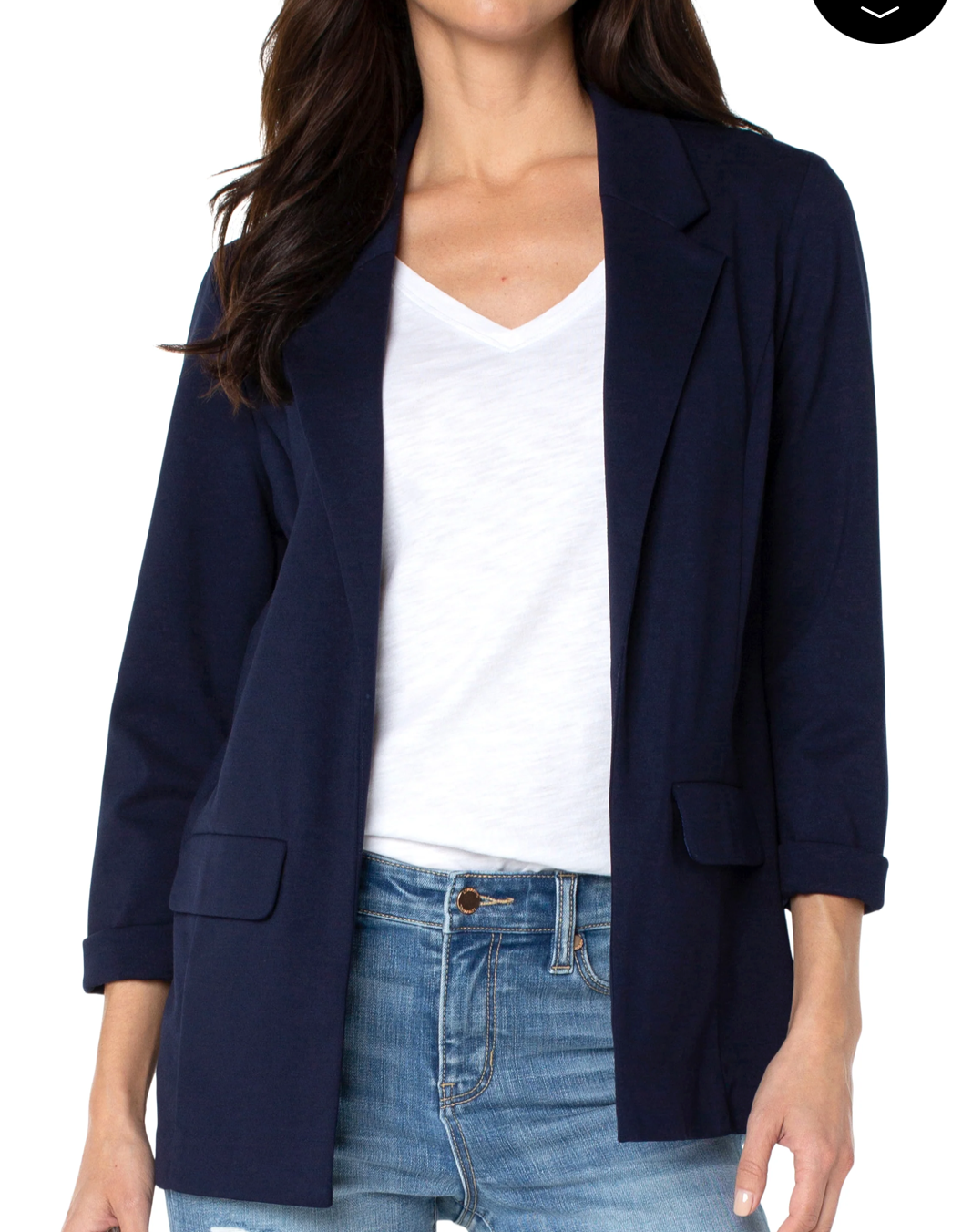 Liverpool Velvet Boyfriend Blazer With Princess Darts