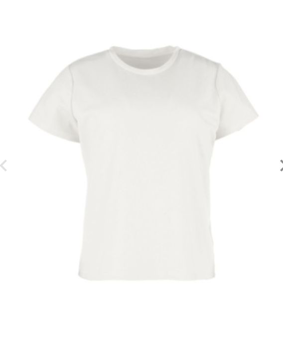 KUT White Ribbed Tee