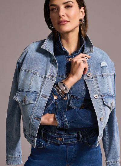 Tribal CLASSIC DROP SHOULDER DENIM JACKET