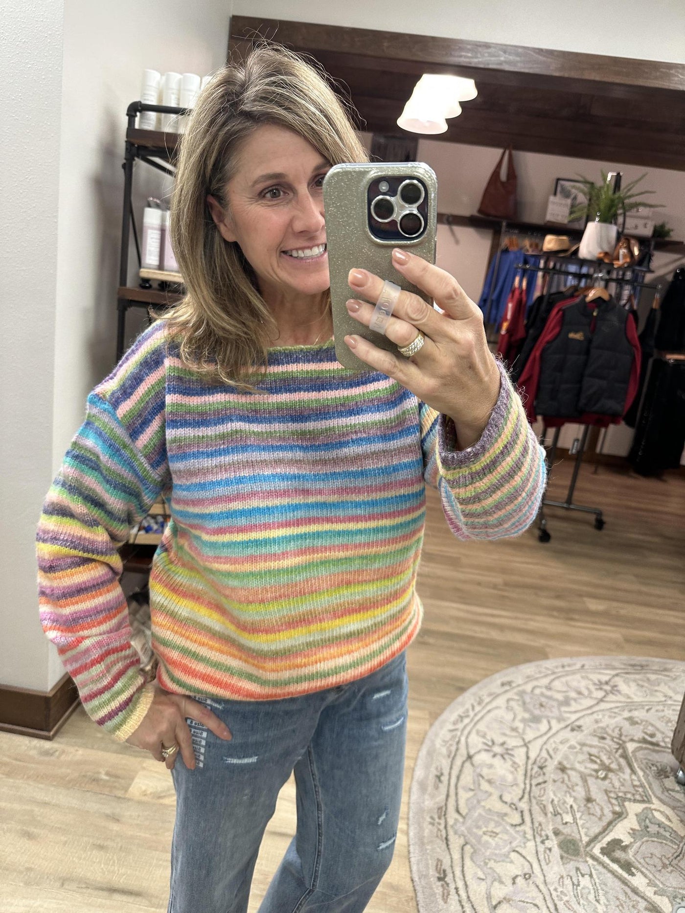 Sky/Purple Stripe Sweater